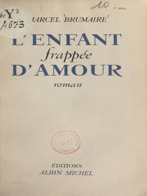 cover image of L'enfant frappée d'amour